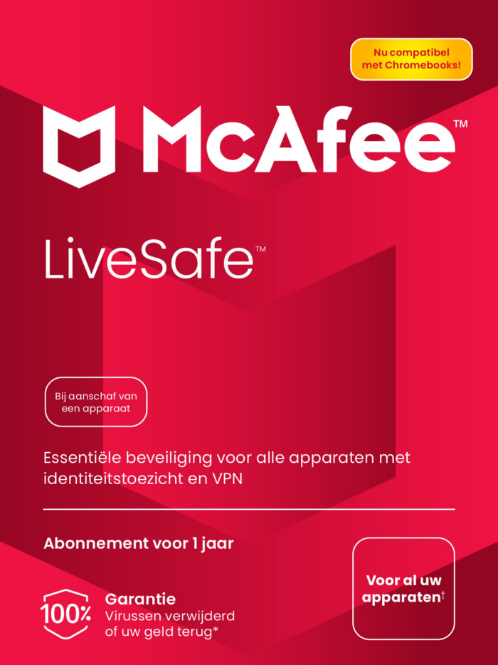 McAfee LiveSafe Unlimited Devices 1 jaar